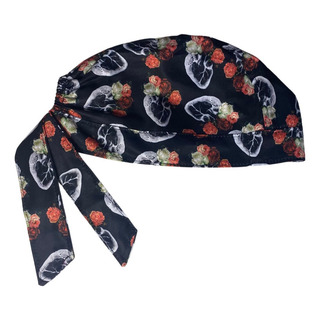 Gorro Quirúrgicomedico Corazon Anatomico Y Flores Antifluido Gorro Quirúrgicomedico Corazon Anatomico Y Flores Antifluido