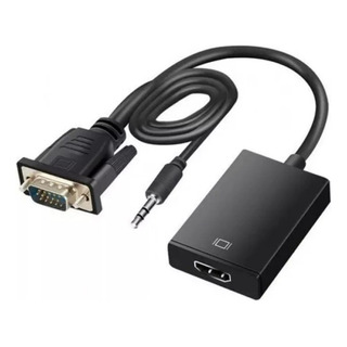 Cabo Conversor Hdmi Fêmea X Vga Macho Estéreo Energia Usb Cabo Conversor Hdmi Fêmea X Vga Macho Estéreo Energia Usb