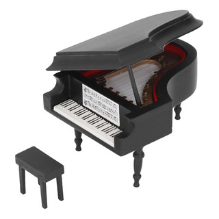 Miniatura De Piano De Cola De Madera De Haya, Brillante Y Br Miniatura De Piano De Cola De Madera De Haya, Brillante Y Br