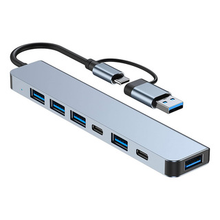 Adaptador Usb C Hub 7 En 1, Divisor Usb 3.0 2.0 Pd Para Macb Adaptador Usb C Hub 7 En 1, Divisor Usb 3.0 2.0 Pd Para Macb