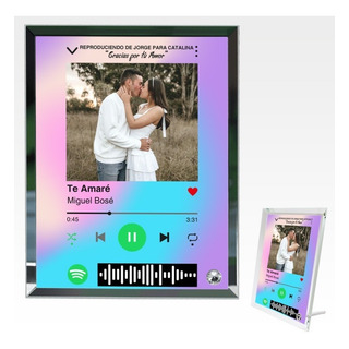 Cristal Personalizado A Color Con Código De Canción Spotify Cristal Personalizado A Color Con Código De Canción Spotify