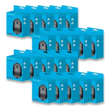 Mouse Usb Para Pc Óptico 1200dpi Atacado/revenda Kit Com 20