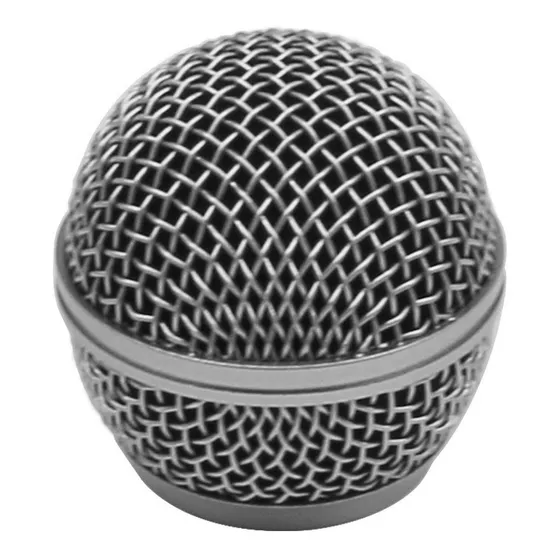 Globo Metálico Para MicrofonE Sm58, Beta 58 E Sv100 Cor Prateado