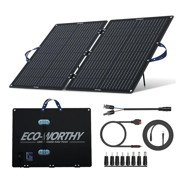 Panel Solar Portátil 100 W Alta Gama