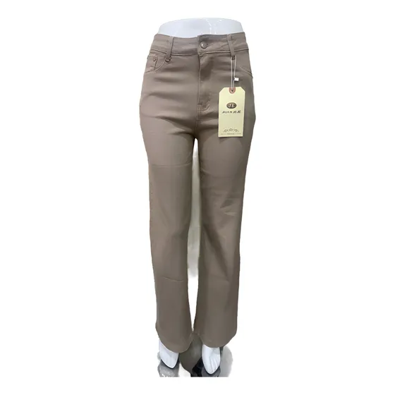 Jeans Mujer Palazzo Mom Full Push Up Tiro Alto Camel Tostado