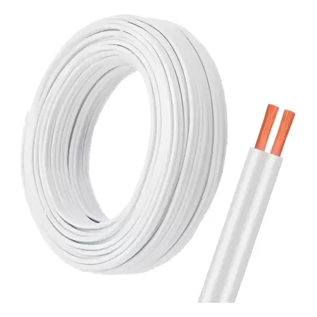 Cabo Paralelo Flexível Powerflex 2x2,5mm 100m Rolo Branco