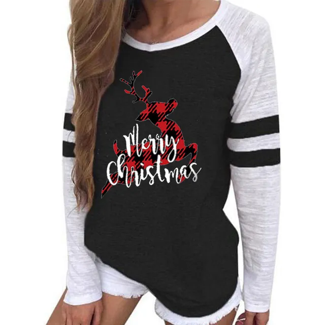 Linda Camiseta Navidad Para Mujer 2022 Moda Manga Larga Papa
