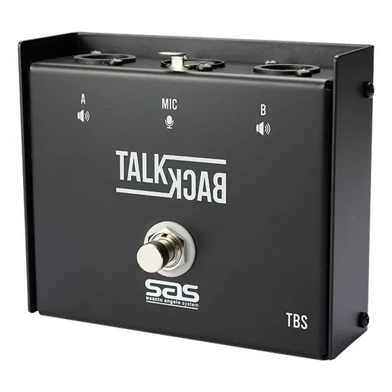 Pedal Talkback Tbs Sem Trava P/ Comunicação Da Banda In-ear Cor Preto