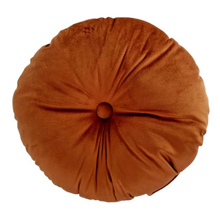 Almofada Redonda Decorativa Suede Com Botão Diversas Cores Almofada Redonda Decorativa Suede Com Botão Diversas Cores