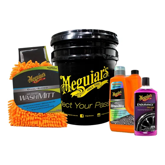 Kit Meguiars Shampoo Hybrid Ceramic Y Abrillantador Llantas