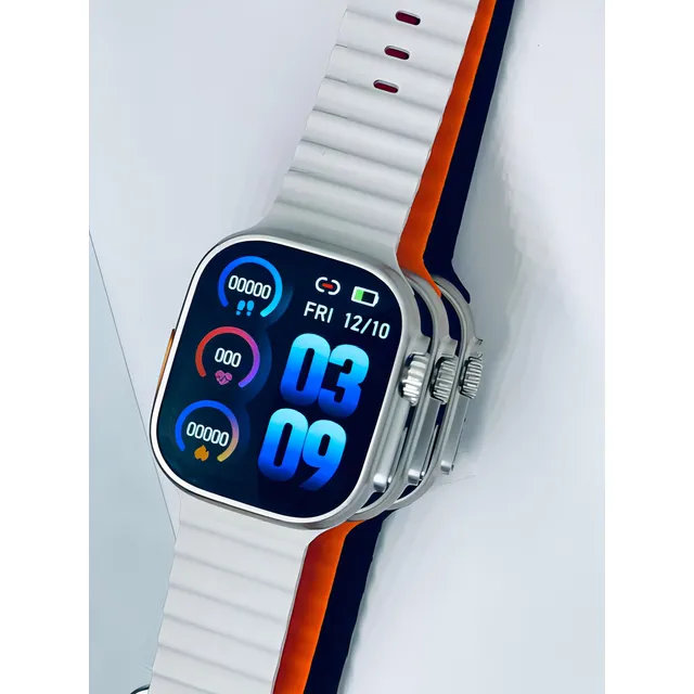 Smartwath T900 Ultra Max 49mm 1:1 Pantalla Hd 2.05 Pulgadas. Color De La Caja Blanca Color De La Malla Blanco