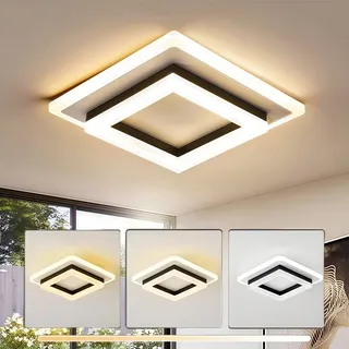 Lámpara De Techo Led 24w Tricolor Moderna Para Sala, Baño Blanco