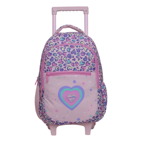 Mochila Carro Intantil Niña Strong Corazon Rosado Head