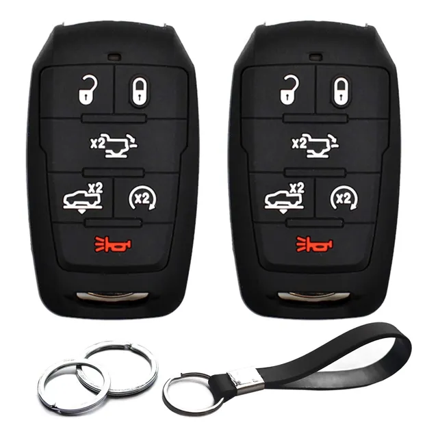 Funda Negra Para Llavero Ram 1500 6 Botones Protector