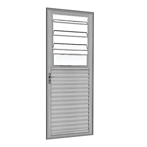 Porta Basculante 80x210 Alumínio Brilhante