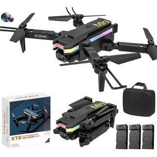 Xt8 Mini Drone Barato Con Doble Cámara Color Led 3 BaterĂas Xt8 Mini Drone Barato Con Doble Cámara Color Led 3 BaterĂas
