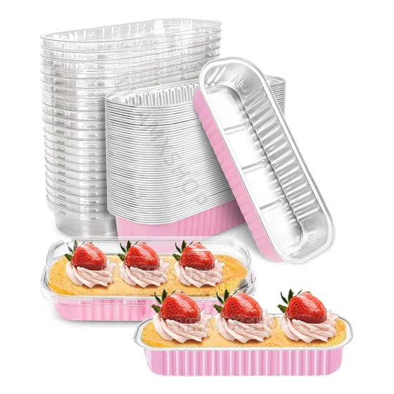 30 Molde Para Tarta Aluminio Desechable Hornear Con Tapa