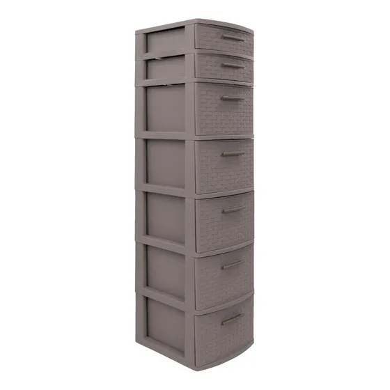 Cajonero Organizador Modular 7 Niveles Tipo Rattan Marca Mq