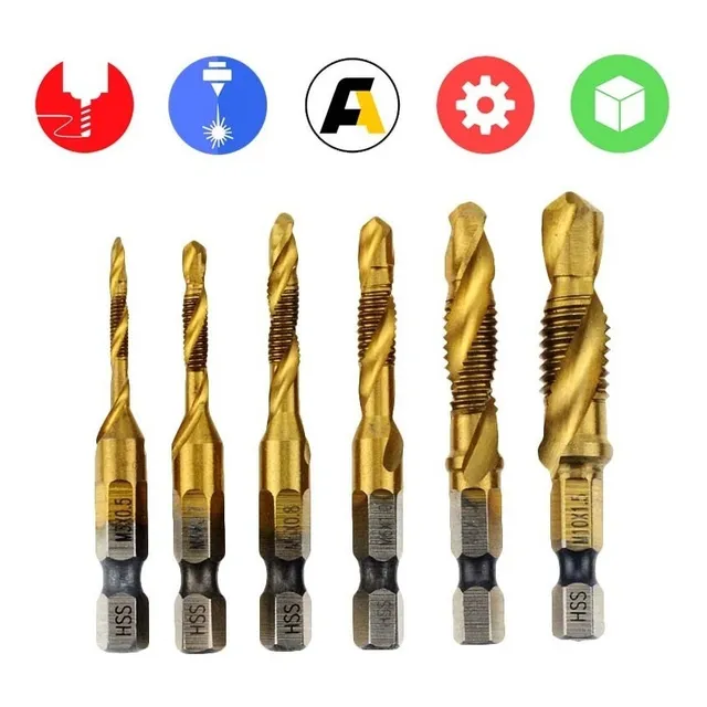 Kit Barrenador Broca Rosca Tornillo Perforador M3-m10 3d