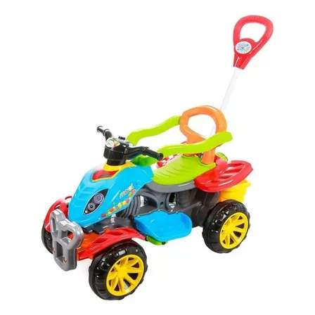 Carrinho De Passeio Infantil Empurrador Pedal Criança Color Cor Colorido