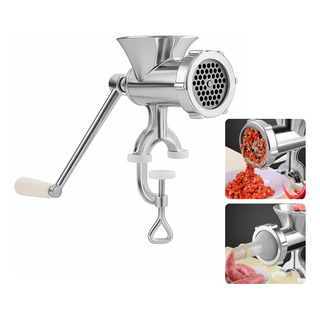 Maquina De Moer Carne Manual Tempero N°8 Enche Linguiça Inox Maquina De Moer Carne Manual Tempero N°8 Enche Linguiça Inox