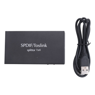 Divisor De Audio Óptico Digital 1x4 Digital Spdif Toslink Op Divisor De Audio Óptico Digital 1x4 Digital Spdif Toslink Op