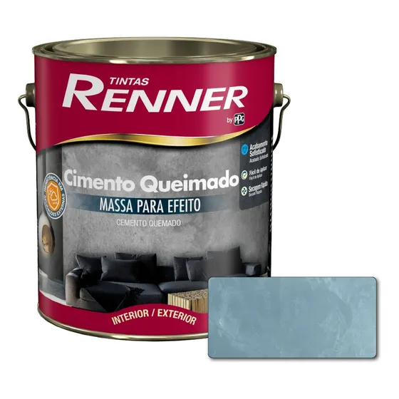 Pintura Textura Efecto Cemento Quemado Renner - Colores 3.2l