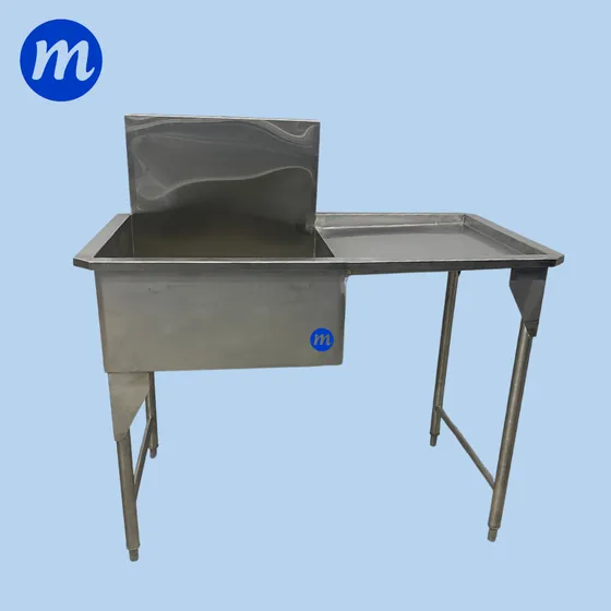 Fregadero Industrial 1 Ponchera Escurridor Derecho
