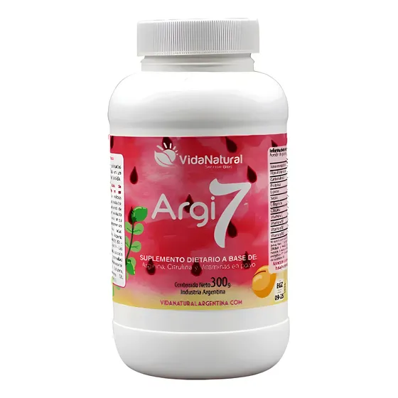 Oxido Nítrico L Arginina Citrulina Vigor Argi7 Vida Natural Sabor Naranja