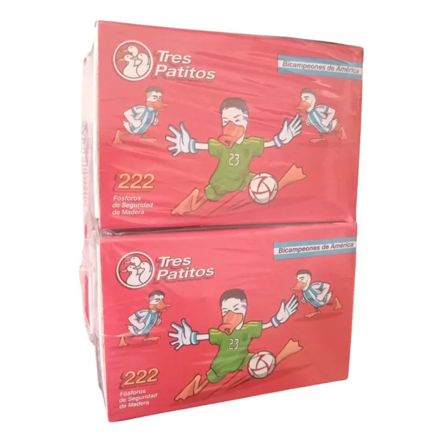 Fosforos 3 Patitos Edición Copa América X 222 Un X 10 Cajas