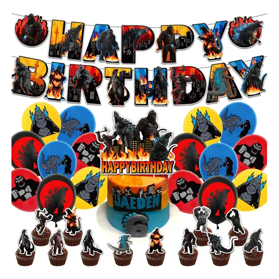 Kit Fiesta Godzilla Vs Kong Globos De Cumpleaños