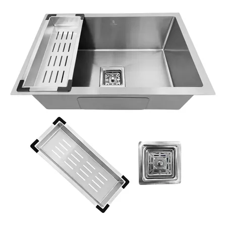 Cuba Gourmet Quadrada Aço Inox 304 Escovada 60x40cm Premium Aço Inox Escovado