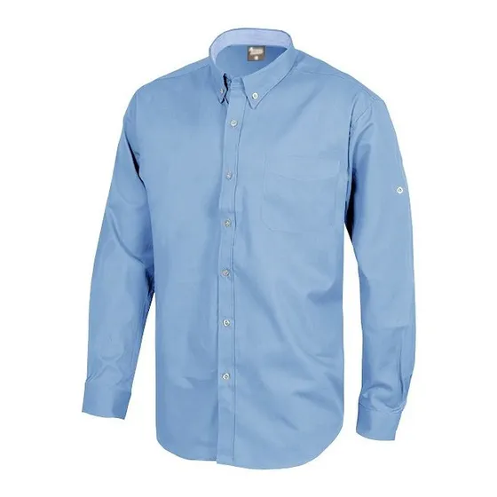 Camisa De Trabajo Oxford Manga Larga Celeste Disershop