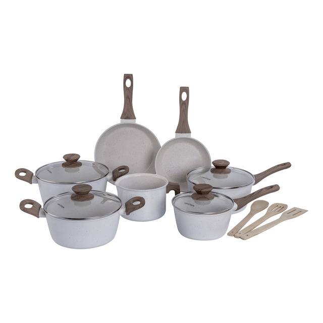 Jogo De Panelas De Cozinha Mimo Style Cook Fundo De Tripla Indução Com 10 Peças De Alumíni... Jogo De Panelas De Cozinha Mimo Style Cook Fundo De Tripla Indução Com 10 Peças De Alumíni...
