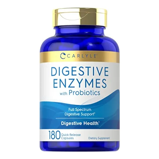 Suplemento Carlyle Digestive Enzymes 180 Cápsulas Sin Ogm