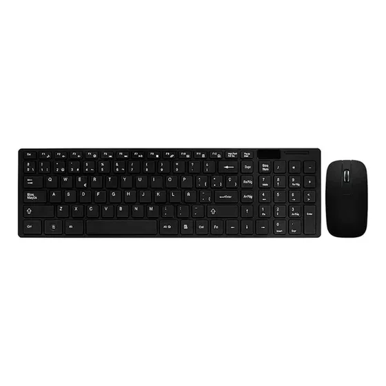 Combo Inalámbrico Teclado + Mouse Negro Argom Tech