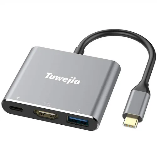 Adaptador Hub Tuwejia Usb C Thunderbolt 3 Hdmi Usb 3.0 Pd Color N/A