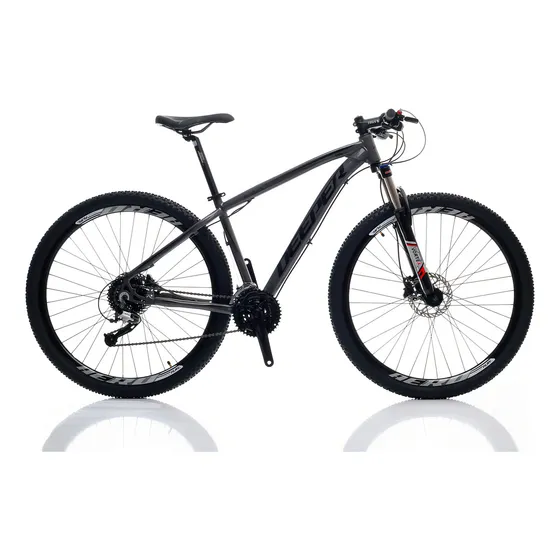 Bicicleta Aro 29 Deeper Shimano - Grafite 19 - 24v Freio Hidráulico Suspensão Com Trava Cubos De Alumínio K7 Com Rolamento Blindado