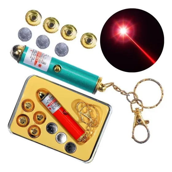 Chaveiro Laser Luz Vermelha C/ 4 Pontas Art House