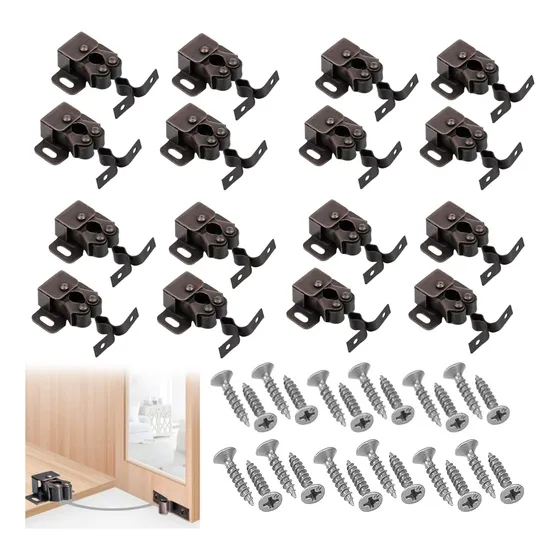Set 20 Retenedor Sujetador Cangrejo Para Puerta Mueble Cobre