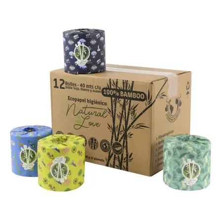 Papel Higienico De Bambu - Pack De 12 Rollos