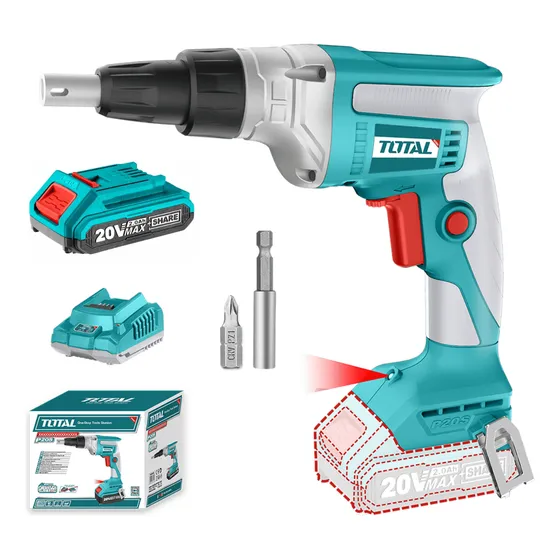 Atornillador Drywall Total Tdsli204200 P20s 20v 1/4 Hex 