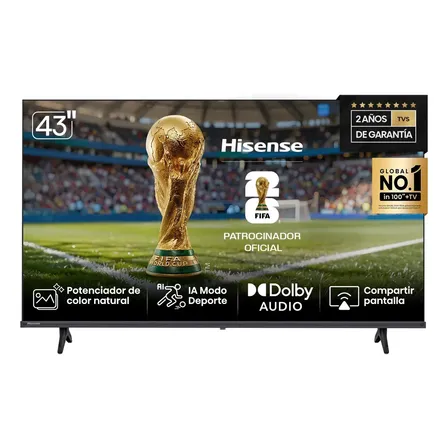 Smart TV Hisense Pantalla 43 Pulgadas 43A42K Full HD