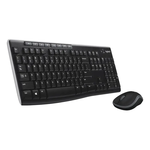 Kit Teclado Y Mouse Inalambrico Logitech Mk270 Color Negro