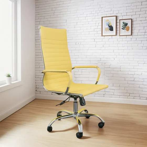Cadeira Presidente Esteirinha Charles Eames Relax Bege