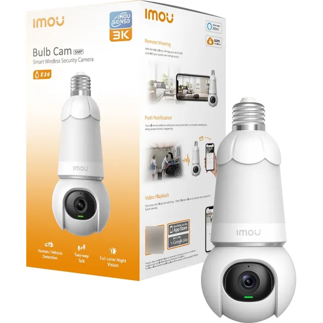 Camara Imou Inalambrica Wifi Bombillo 5mp Ipc-s6dn-5m0web