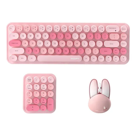 Conjunto De Teclado E Mouse Mofii Imax Em Cor Rosa