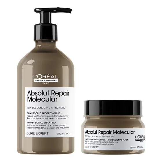 Set Profesional Reparación Molecular Shampoo 500ml + Máscara 250ml Absolut Repair Molecular