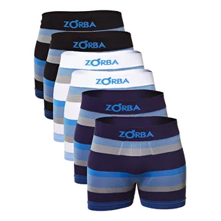 Kit De 6 Cuecas Masculinas 847 Boxer Listradas Zorba Kit De 6 Cuecas Masculinas 847 Boxer Listradas Zorba