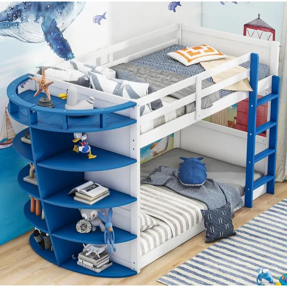 Litera En Forma De Barco Cama Montessori 